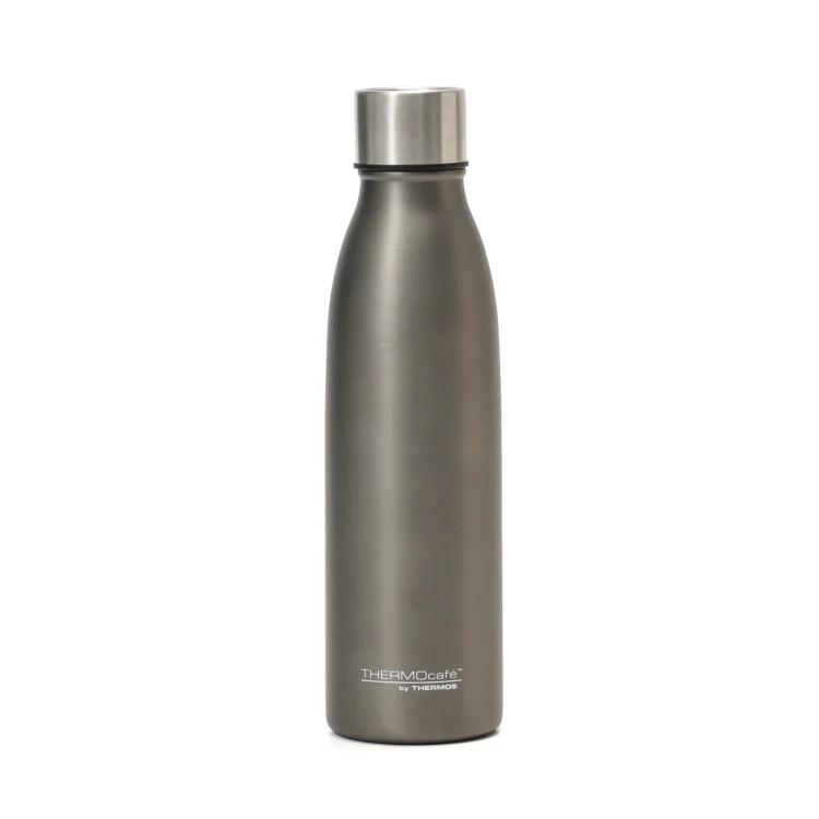 Botella Térmica Tapa a Presión 360° Gris Piedra
