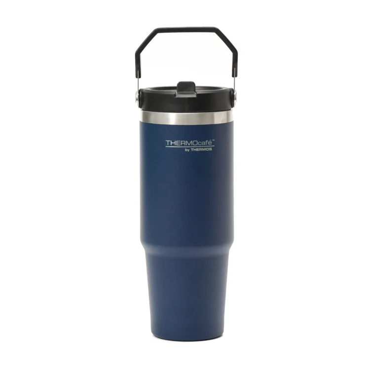 Vaso Térmico Thermos 880ml con Bombilla Plegable - Azul