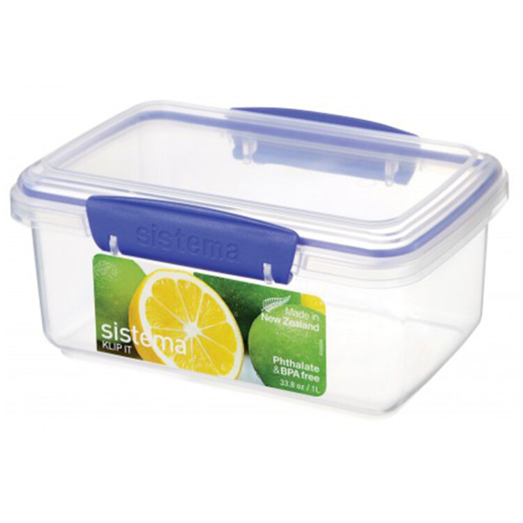 Lunchera Sistema Rectangular 1L - Azul Claro